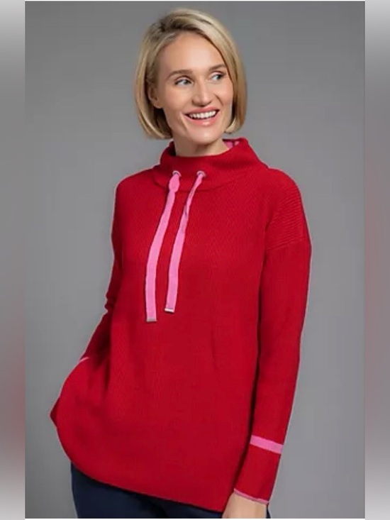 Olsen Sweaters - Olsen Rib-Knit Oversized Roll-Neck Sweater